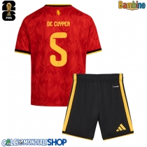 Maglie da calcio Belgio Maxim De Cuyper #5 Prima Maglia Bambino Mondiali 2026  Manica Corta + Pantaloni corti)